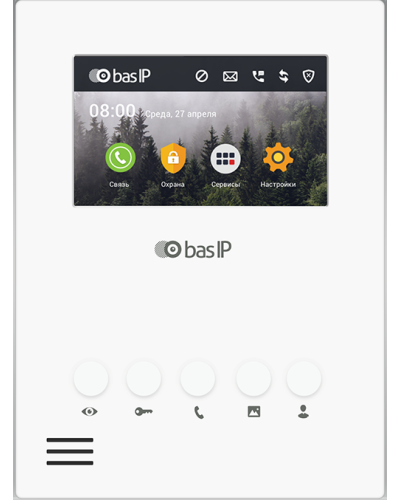 AU-04LA (AU-04L) WHITE. Монитор IP-домофона. BAS-IP в Норильске