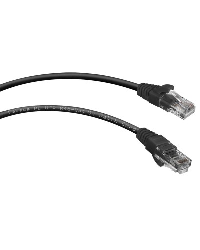 PC-UTP-RJ45-Cat.5e-3m-BK (7686c), чёрный. Патч-корд медный. CABEUS в Норильске
