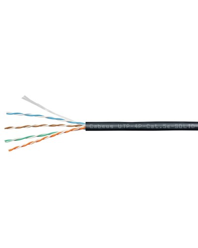 UTP-4P-Cat.5e-SOLID-OUT-PE-UV (11246c). Кабель «витая пара» (LAN) для структурированных систем связи. CABEUS в Норильске