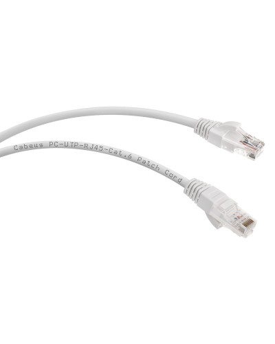 PC-UTP-RJ45-Cat.6-0.3m-WH (8668c), белый. Патч-корд медный. CABEUS в Норильске