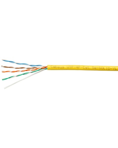 UTP-4P-Cat.5e-SOLID-LSZH-YL-100 (9780c-5). Кабель «витая пара» (LAN) для структурированных систем связи. CABEUS в Норильске