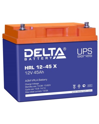Delta HRL 12-45 X. Аккумулятор герметичный свинцово-кислотный. Delta в Норильске