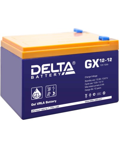 Delta GX 12-12. Аккумулятор герметичный свинцово-кислотный. Delta в Норильске