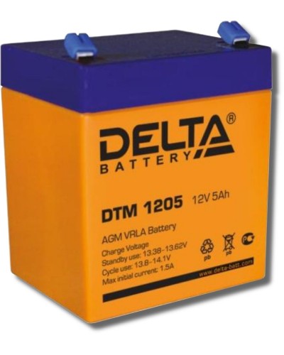 Delta DTM 1205. Аккумулятор герметичный свинцово-кислотный. Delta в Норильске