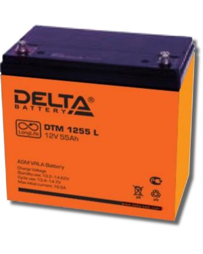 Delta DTM 1255 L. Аккумулятор герметичный свинцово-кислотный. Delta в Норильске