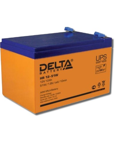 Delta HR 12-51 W. Аккумулятор герметичный свинцово-кислотный. Delta в Норильске