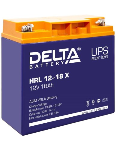 Delta HRL 12-18 X. Аккумулятор герметичный свинцово-кислотный. Delta в Норильске