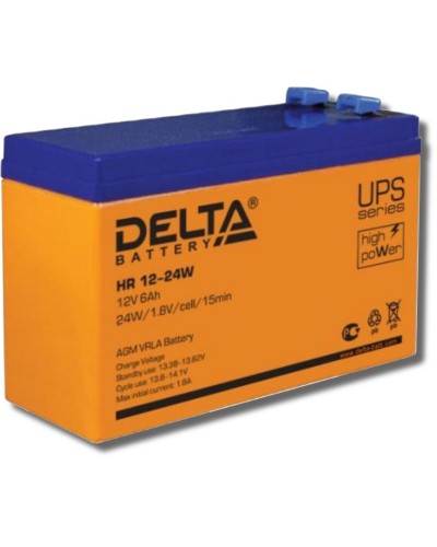 Delta HR 12-24 W. Аккумулятор герметичный свинцово-кислотный. Delta в Норильске