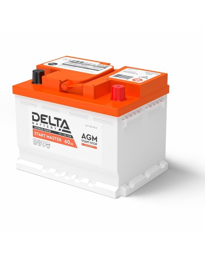 Delta START MASTER AGM 1260 (60 Ah). Аккумулятор автомобильный герметичный свинцово-кислотный. Delta в Норильске