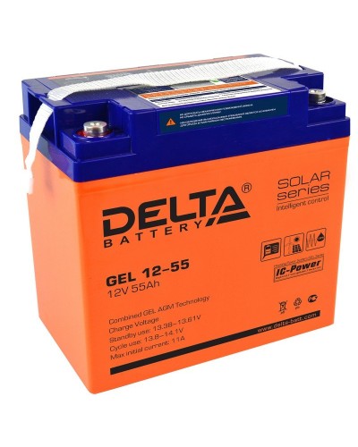 Delta GEL 12-55. Аккумулятор герметичный свинцово-кислотный. Delta в Норильске