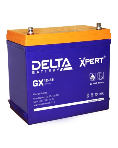Delta GX 12-55. Аккумулятор герметичный свинцово-кислотный. Delta в Норильске