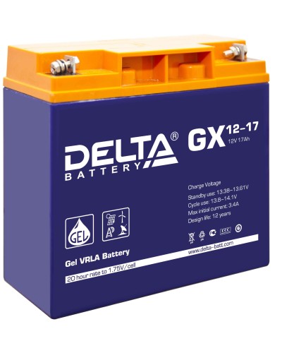 Delta GX 12-17. Аккумулятор герметичный свинцово-кислотный. Delta в Норильске