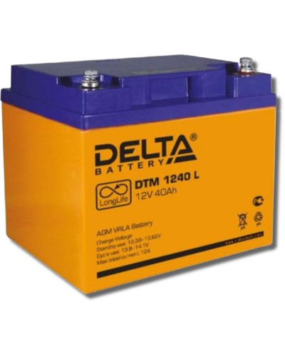 Delta DTM 1240 L. Аккумулятор герметичный свинцово-кислотный. Delta в Норильске
