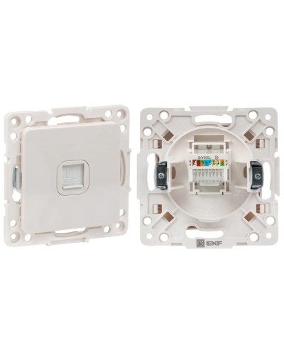Стокгольм Механизм Розетки RJ-45 1-местной (EYK01-035-10). Механизм Розетки RJ-45 1-местной. EKF в Норильске