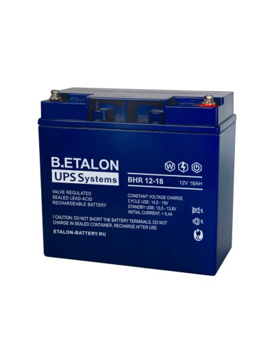 B.ETALON BHR 12-18. Аккумулятор герметичный свинцово-кислотный. ETALON в Норильске