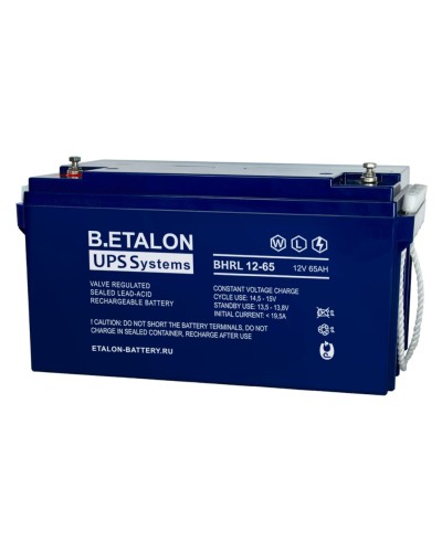 B.ETALON BHRL 12-65. Аккумулятор герметичный свинцово-кислотный. ETALON в Норильске