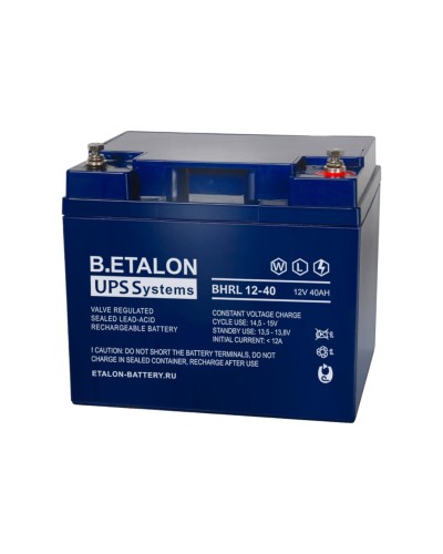 B.ETALON BHRL 12-40. Аккумулятор герметичный свинцово-кислотный. ETALON в Норильске