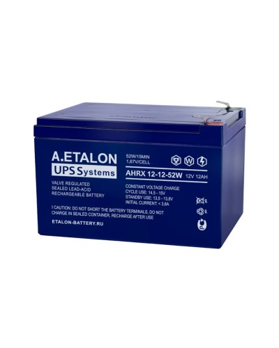 A.ETALON AHRX 12-12-52W. Аккумулятор герметичный свинцово-кислотный. ETALON в Норильске