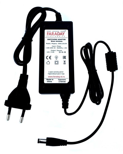 36W/12V/3A. Импульсный блок питания в пластиковом корпусе. FARADAY в Норильске