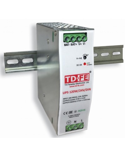 UPS 120W/24V/DIN. Блок бесперебойного питания. FARADAY в Норильске