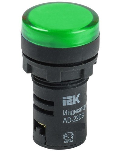 Лампа AD22DS (LED) матрица D22мм зеленый 12В AC/DC (BLS10-ADDS-012-K06). Светосигнальный индикатор. IEK в Норильске