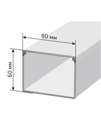 Короб 80х60 ЭЛЕКОР (CKK10-080-060-1-K01-008). Кабель-канал с двойным замком. IEK в Норильске