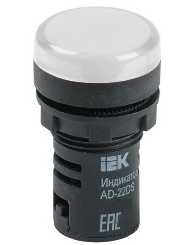 Лампа AD22DS (LED) матрица D22 мм 24В AC/DC белый (BLS10-ADDS-024-K01). Светосигнальный индикатор. IEK в Норильске