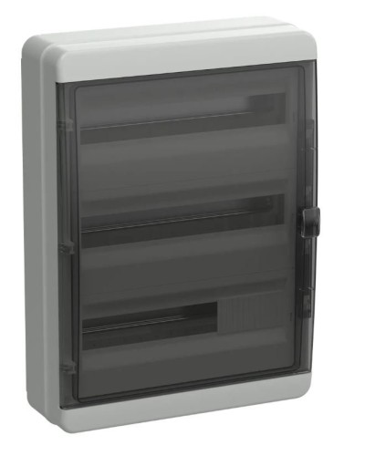 Корпус пластиковый КМПн-54 IP65 TEKFOR (TF5-KP72-N-54-65-K03-K02). Корпус модульный пластиковый черная прозрачная дверь. IEK в Норильске