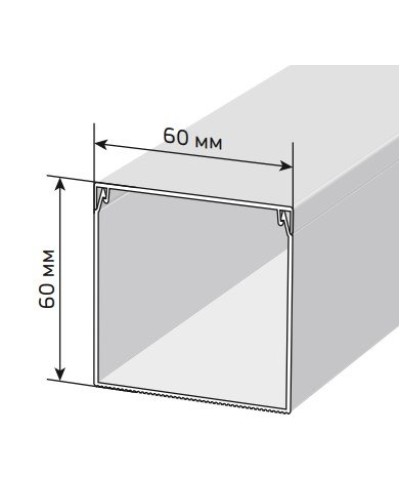 Короб 60х60 ЭЛЕКОР (CKK10-060-060-1-K01). Кабель-канал с двойным замком. IEK в Норильске