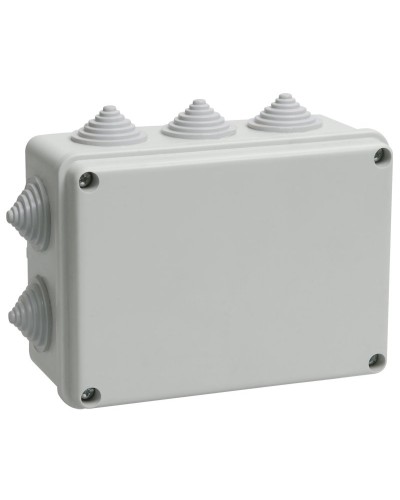 Коробка распаячная КМ41242 150х110х70 открытой проводки IP55 10 гермовводов серая (UKO10-150-110-070-K41-55). Коробка распаячная безгалогенная (HF). IEK в Норильске