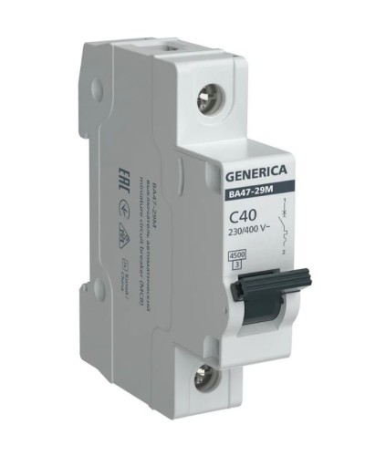 GENERICA ВА47-29М 1P C 40А 4,5кА (MVA21-1-040-C-G). Автоматический выключатель. IEK в Норильске