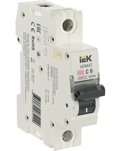 M06N 1P C 6А 6кА ARMAT (AR-M06N-1-C006). Автоматический выключатель. IEK в Норильске