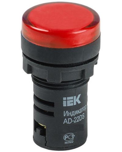Лампа AD22DS (LED)матрица D22мм красный 230В (BLS10-ADDS-230-K04). Светосигнальный индикатор. IEK в Норильске