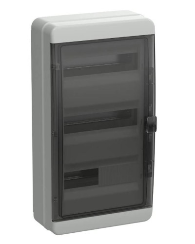 Корпус пластиковый КМПн-36 IP65 TEKFOR (TF5-KP72-N-36-65-K03-K02). Корпус модульный пластиковый черная прозрачная дверь. IEK в Норильске