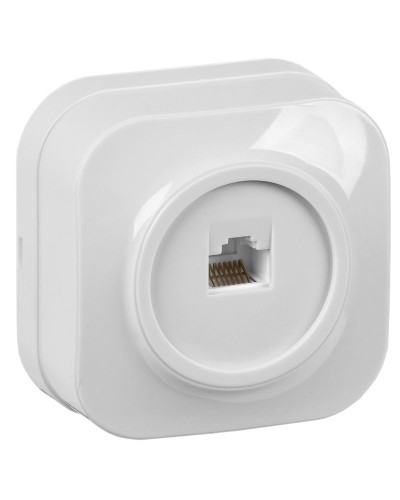 Розетка RJ45 кат.5E о/у РК10-ХБ белый IEK GLORY (EKH10-K01). Розетка компьютерная. IEK в Норильске