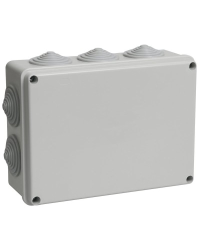 Коробка распаячная КМ41243 190х140х70 открытой проводки IP44 10 гермовводов серая (UKO11-190-140-070-K41-44). Коробка распаячная безгалогенная (HF). IEK в Норильске
