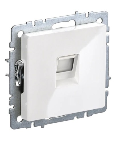Розетка RJ45 РК10-БрБ кат.5E, белая BRITE (BR-K10-1-K01). Розетка компьютерная. IEK в Норильске