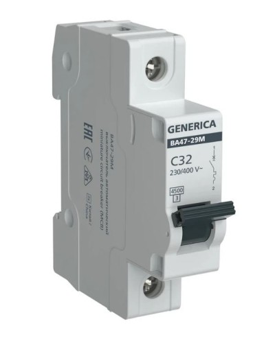 GENERICA ВА47-29М 1P C 32А 4,5кА (MVA21-1-032-C-G). Автоматический выключатель. IEK в Норильске