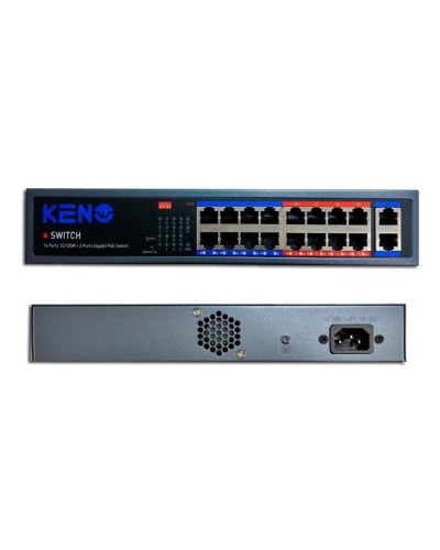 KN-SW1602POE+. Коммутатор с питанием по PoE. KENO в Норильске