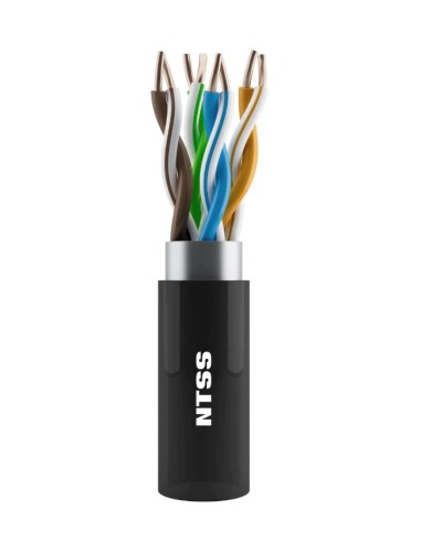 NTSS-OUT-UTP4-5Е-PE-BL кат.5E UTP 4 пары 24AWG PE внешний 305м черный. Кабель «витая пара» (LAN) для структурированных систем связи. NTSS в Норильске