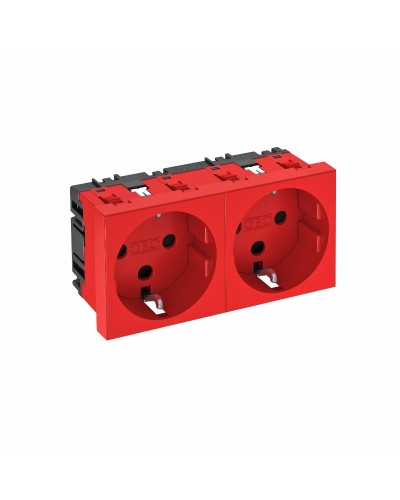 STD-D0 SRO2, (6120028). Розетка 0° двойная 2х2К+З, со шторками, 16А 250В красная. OBO Bettermann в Норильске