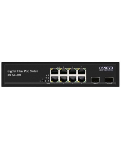 SW-80802(150W). Промышленный PoE коммутатор Gigabit Ethernet на 10 портов. OSNOVO в Норильске