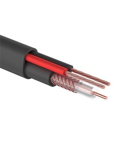 КВК-П-2+2x0,50 мм² (Cu/CCA) черный PROconnect (01-4215). Кабель комбинированный для систем видеонаблюдения. PROCONNECT в Норильске