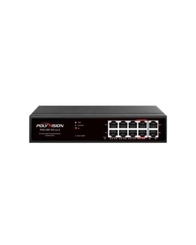 PND-08P-2M v.2. Коммутатор 10-портовый с функцией PoE. Polyvision в Норильске