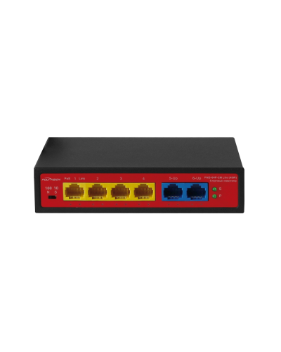 PND-04P-2M Lite (48W). Коммутатор неуправляемый 6-портовый с функцией PoE. Polyvision в Норильске