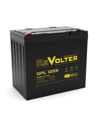 Revolter GPL 1255. Аккумулятор автомобильный герметичный свинцово-кислотный. Revolter в Норильске