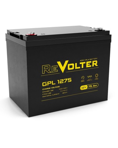 Revolter GPL 1275. Аккумулятор автомобильный герметичный свинцово-кислотный. Revolter в Норильске