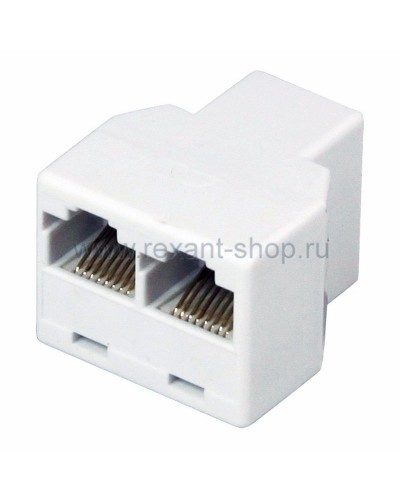 Двойник компьютерный UTP RJ-45(8P8C) (гнездо - 2 гнезда) REXANT (03-0103): Кабельный соединитель в Норильске