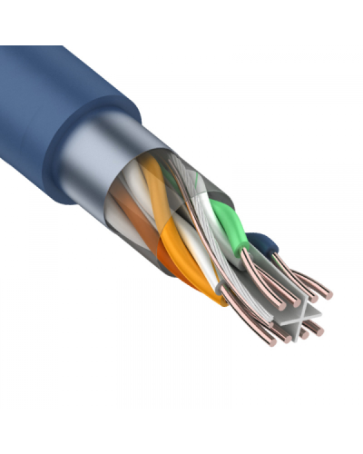 F/UTP, CAT 6, PVC, 4PR, 23AWG, INDOOR, SOLID, синий, 305 м, REXANT (01-0147). Кабель «витая пара» (LAN) для структурированных систем связи. Rexant в Норильске