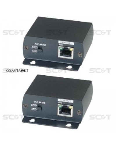 IP01P. Удлинитель Ethernet с PoE. SC&T в Норильске